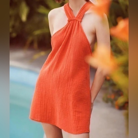 Anthropologie Dresses & Skirts - Anthropologie Braided Halter Mini Dress